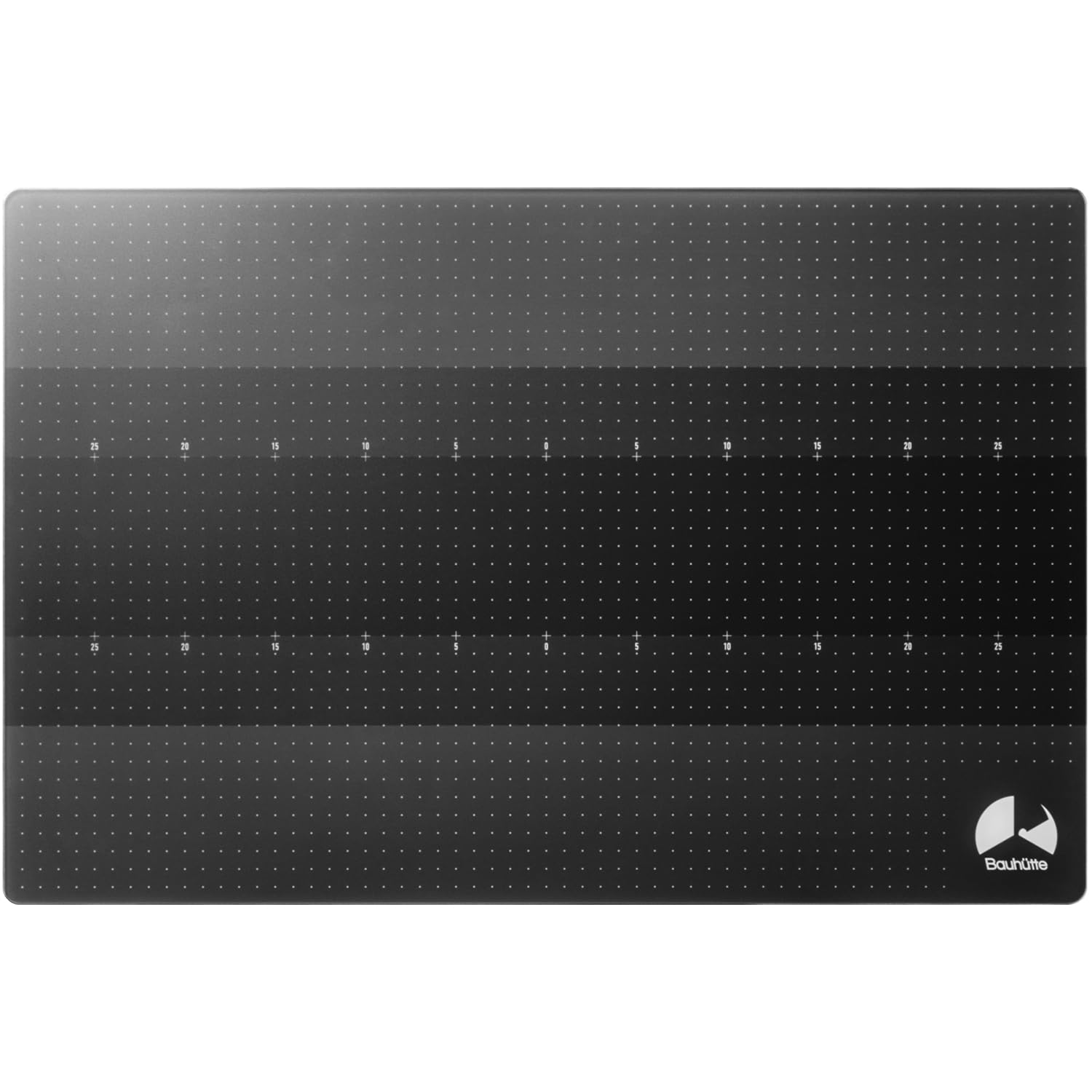 Bauhutte (バウヒュッテ) ゲーミングガラスマウスパッド 60×40cm 薄型3mm スムーズな滑り出しと高いコントロール性 目盛りデザイン 特殊強化ガラス BMP-G600-BK