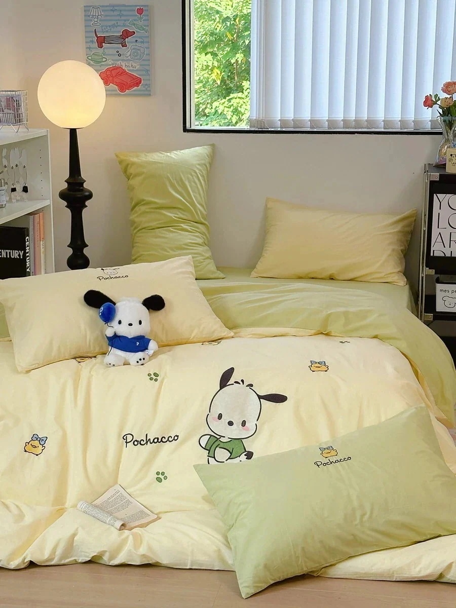 【急速出荷!】富士ストア パチャドッグ 洗い綿4枚組 ドミトリー掛け布団カバー