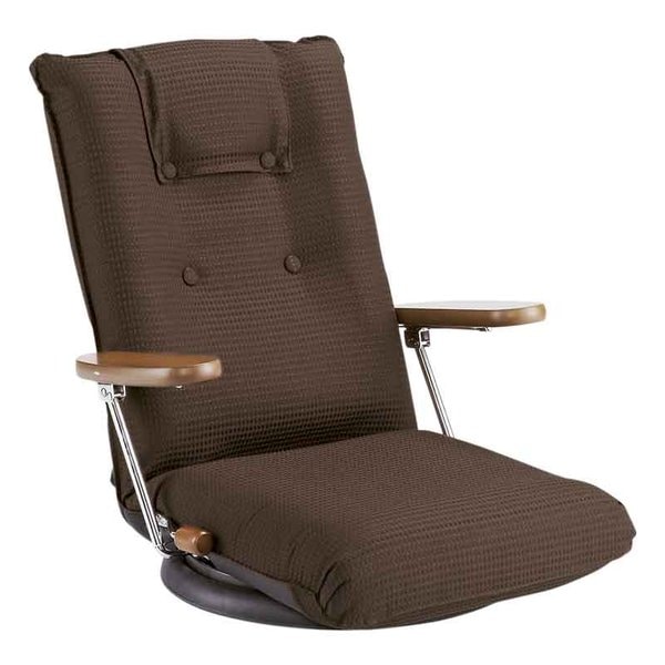 ポンプ肘式回転座椅子 UGUISU（うぐいす） リクライナー/高座椅子/BR YS-1375D BR 19,570円