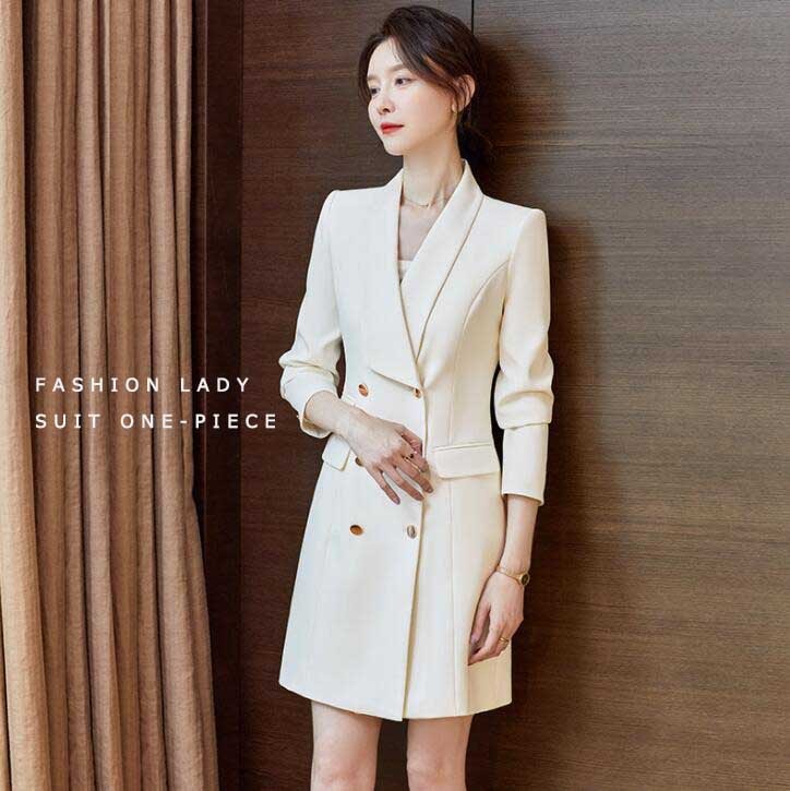 上品 キレイめ レディース ワンピース スーツワンピース 無地 感 フォーマル ベージュ 夏 新着 ブレスト ショートワンピース エレガント 通勤 ビジネス 宴会 披露宴 発表会 結婚式 司 6,546円