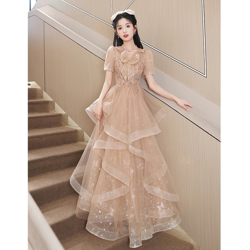 【夜会ドレス】宴会用 司会者 フォーマル プリンセスライン 大人用 高級 結婚式 パーティードレス 2025新作