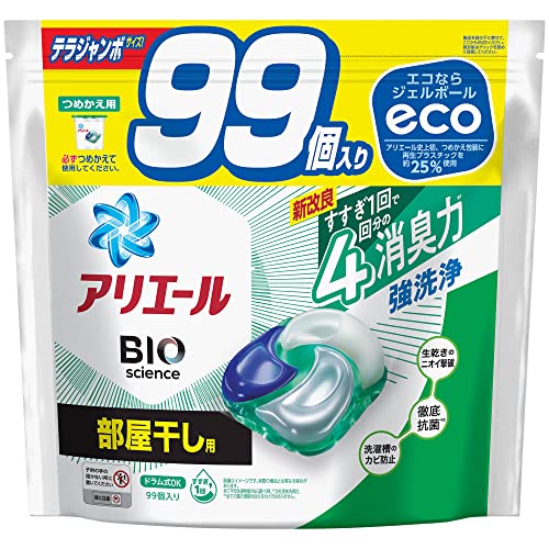 ジェルボール4D 洗濯洗剤 部屋干し 詰め替え 99個