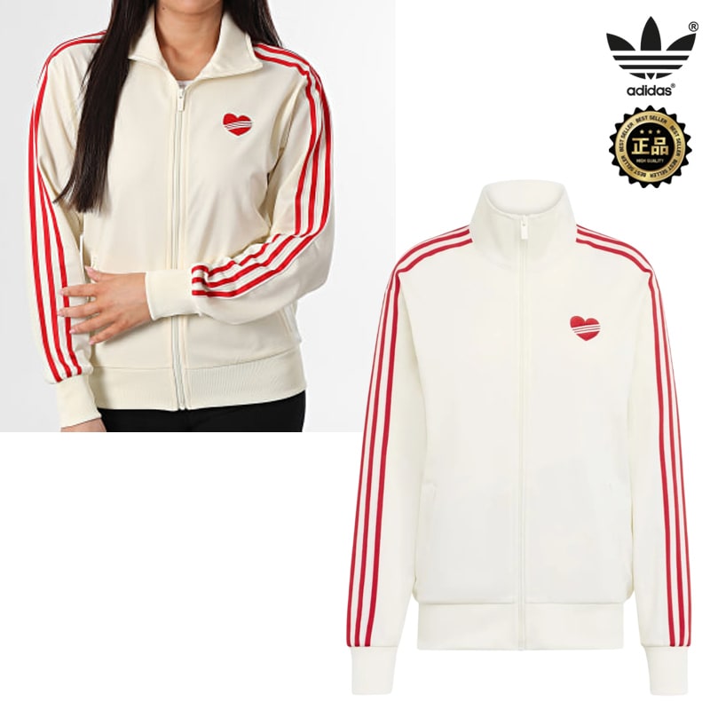 26SS新作 KQ8075 FIREBIRD TRACK TOP LOOSE ジャージ ジップアップ ジャケット 3ストライプ ルーズフィット デイリー タウンユース レディース 韓国 コーデ提案 デ