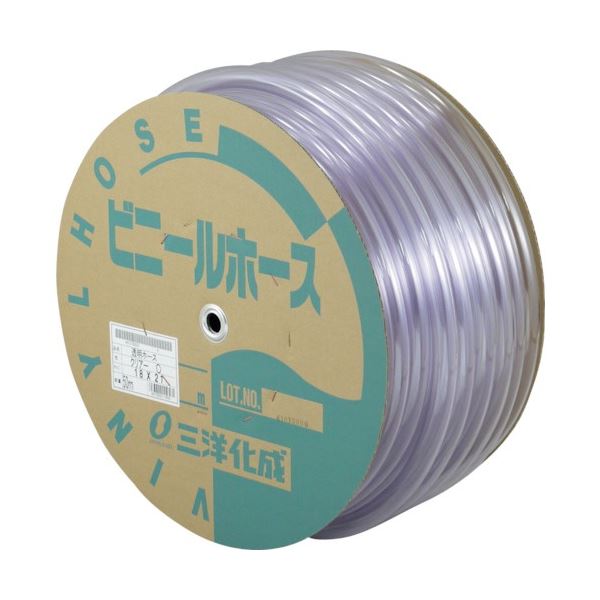 透明ホース 18x21 50m ドラム巻 TM-1821D50T 1巻