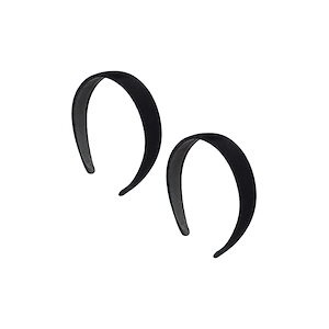 【即納】カチューシャ 黒 幅2.5cm 2個セット ベロア製 ヘアアクセサリー ヘアアレンジ ヘアアクセ シンプル レディース メンズ 大人 ブラック