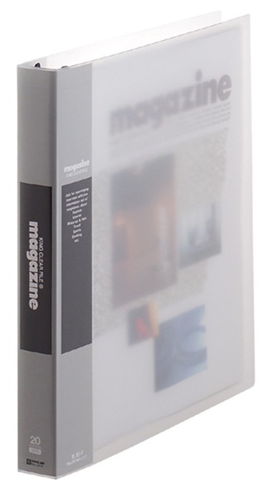 （まとめ買い）クリアーファイル マガジン 差替式 A4S グレー 197Wクレ [x3]