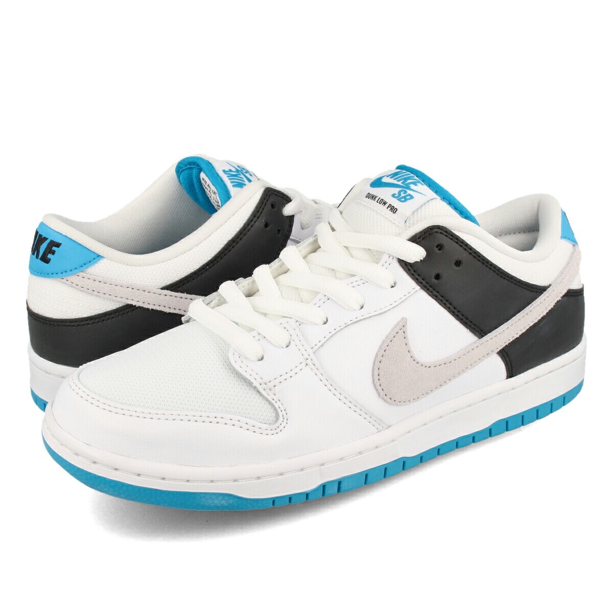 SB ZOOM DUNK LOW PRO WHITE/BLACK/NEUTRAL GREY/LASER BLUE