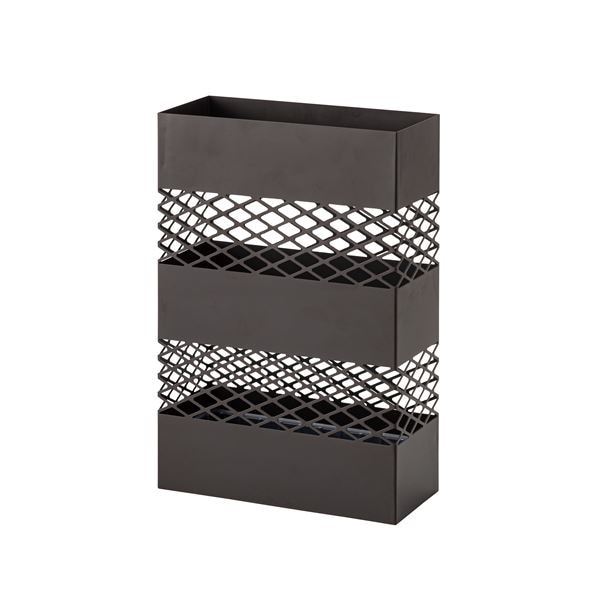 デザイン 傘立て/アンブレラスタンド [ダークブラウン] 幅28x奥行12x高さ41cm スチール