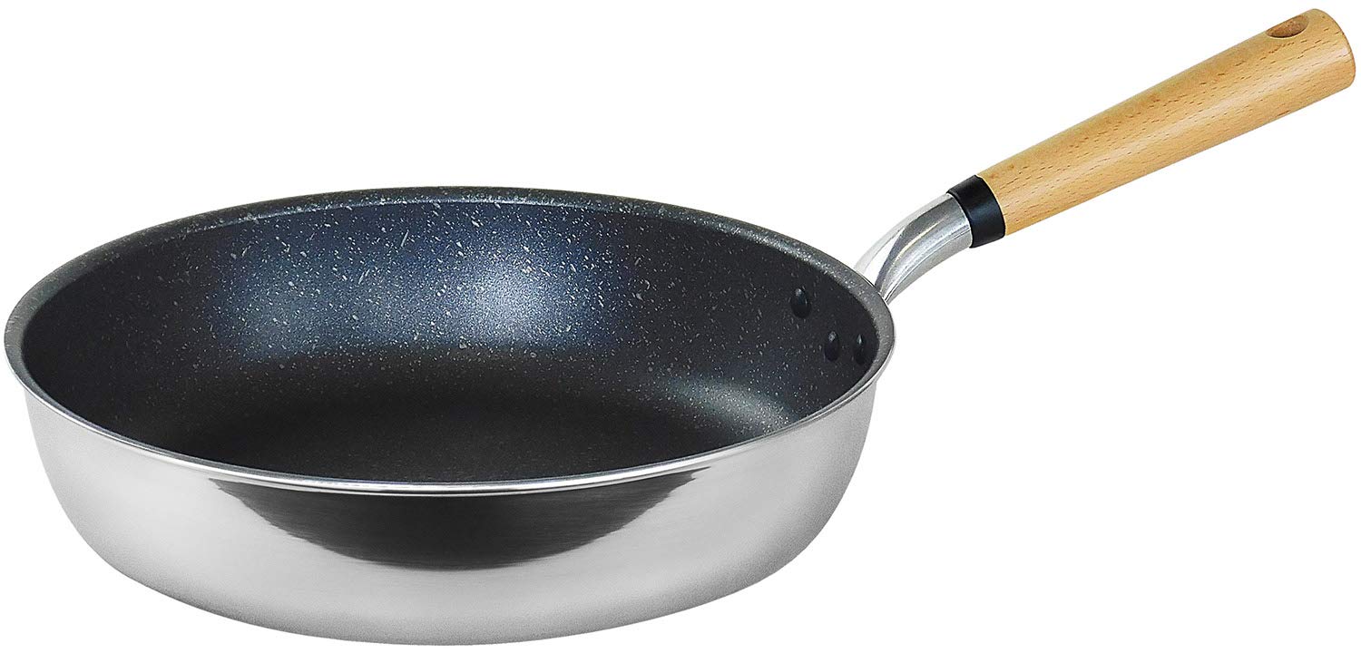 北陸アルミ フライパン 28cm IH対応 フッ素樹脂加工 日本製 軽量 富来パン シルバー 4549351762749