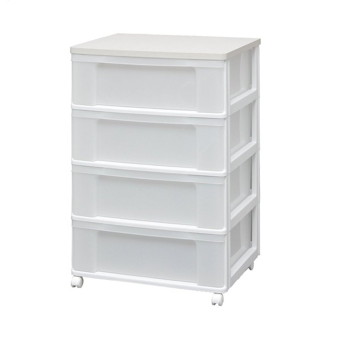 チェスト 木天板 4段 幅63.2cm×奥行50.7×高さ95.1cm ホワイト W654P