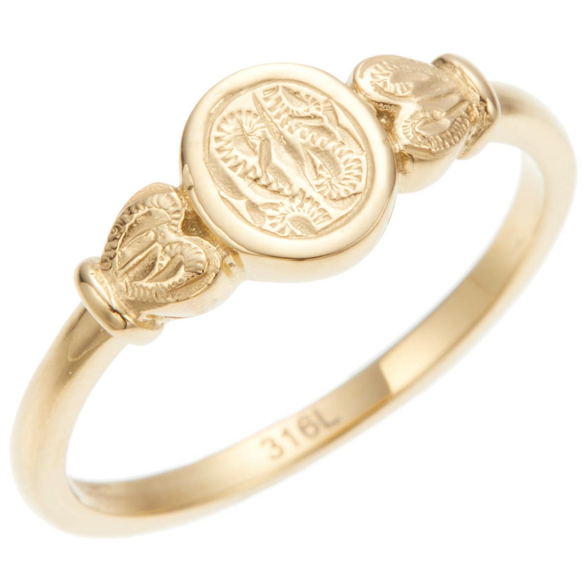 リング レディース メンズ サージカルステンレス316 ハワイアンジュエリー コイン ハート