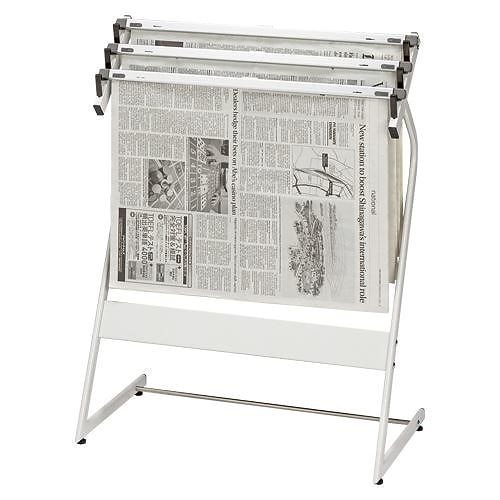 新聞架（スチール製）3段タイプ CR-SN351-W 00023211