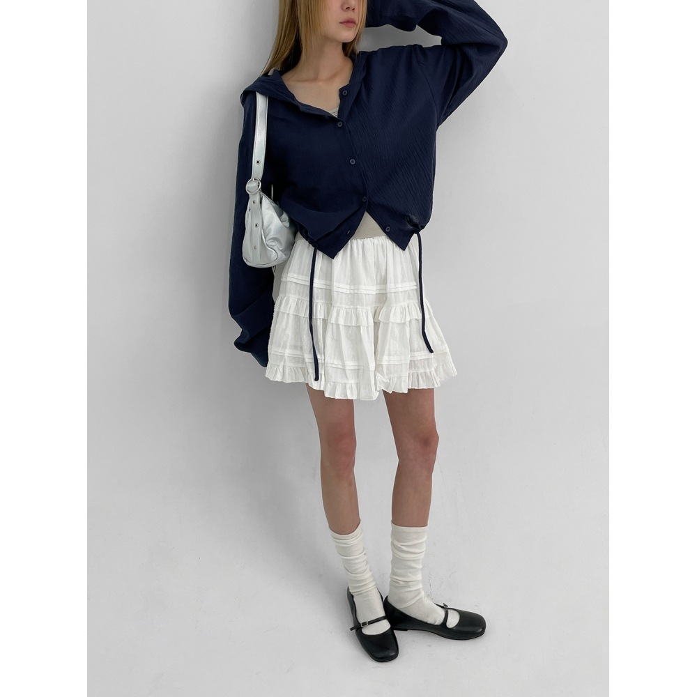 ブラックアップジャストカンカンミニスカートパンツ