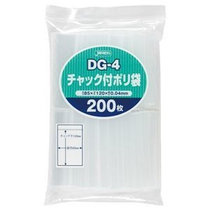 （まとめ） ジャパックス チャック付ポリ袋 ヨコ85タテ120厚み0.04mm DG-4 1パック（200枚） 15セット