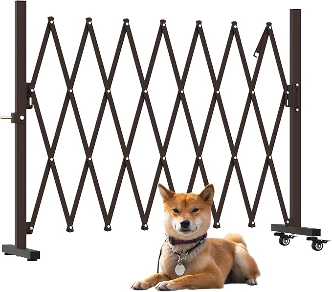 ペットゲート ベビーゲート 幅320cm 高さ101cm 伸縮ゲート 駐車場ゲート 置くだけゲート 室外 庭ゲート 庭用 アコーディオンフェンス ペットフェンス 庭 自立式フェンス 駐車場 ガレージ