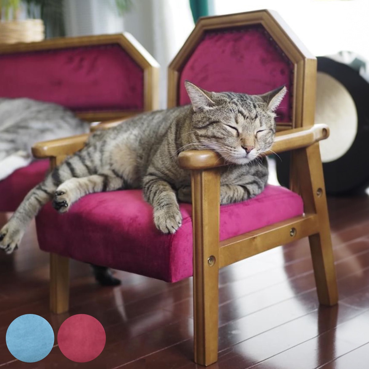 キッズソファ ペットソファ 座面高22cm ベロア生地 シングルソファ BOJAWS 1人掛け ソファ レトロ調 アンティーク調 ベロア 高級感 お姫様 スタッズ 木製フレーム ミニサイズ