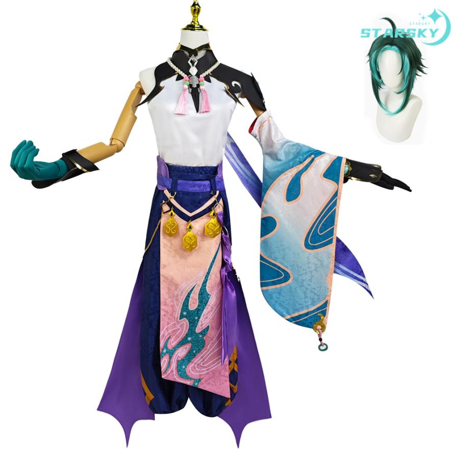 ２点で11o円OFF！【本日限定】原神 Genshin げんしん 鬼逍　しょう　Xiao 風　コスプレ衣装 コスプレ服　コスプレウィッグ　コスチューム　服 ハロウィン イベント