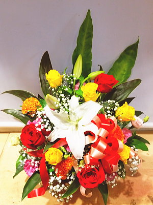 商品ID 1546 アレンジメント　ミックスカラー　生花