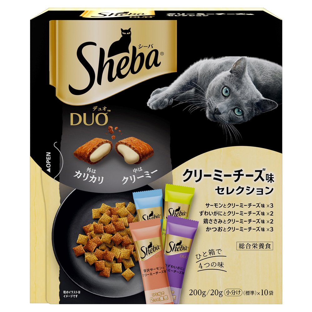 キャットフード　デュオ　クリーミーチーズ味セレクション　２００ｇ（２０ｇX１０袋）　X１２個　お一人様１点限り　ＣＲＣ35―15―76―20―00