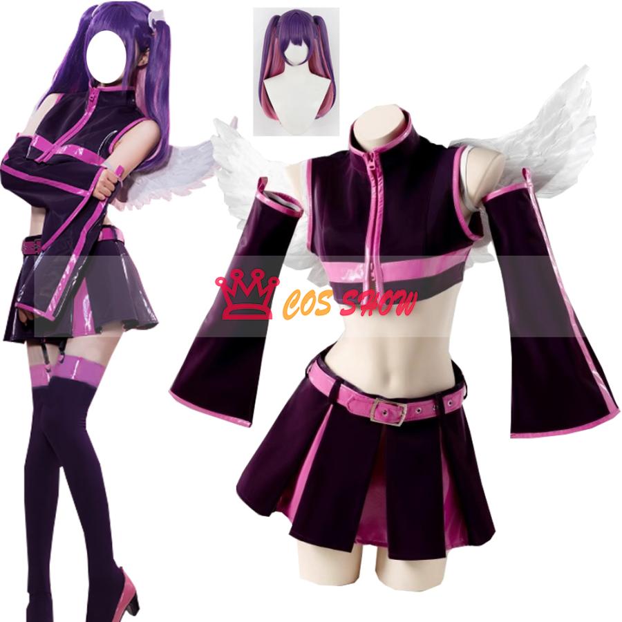 人気商品N0.1 2.5次元誘惑 橘美花莉 コスプレ衣装 翼付き ウィッグ能 cosplay 仮装 イベント ステージ服 舞台 ハロウィン クリスマス