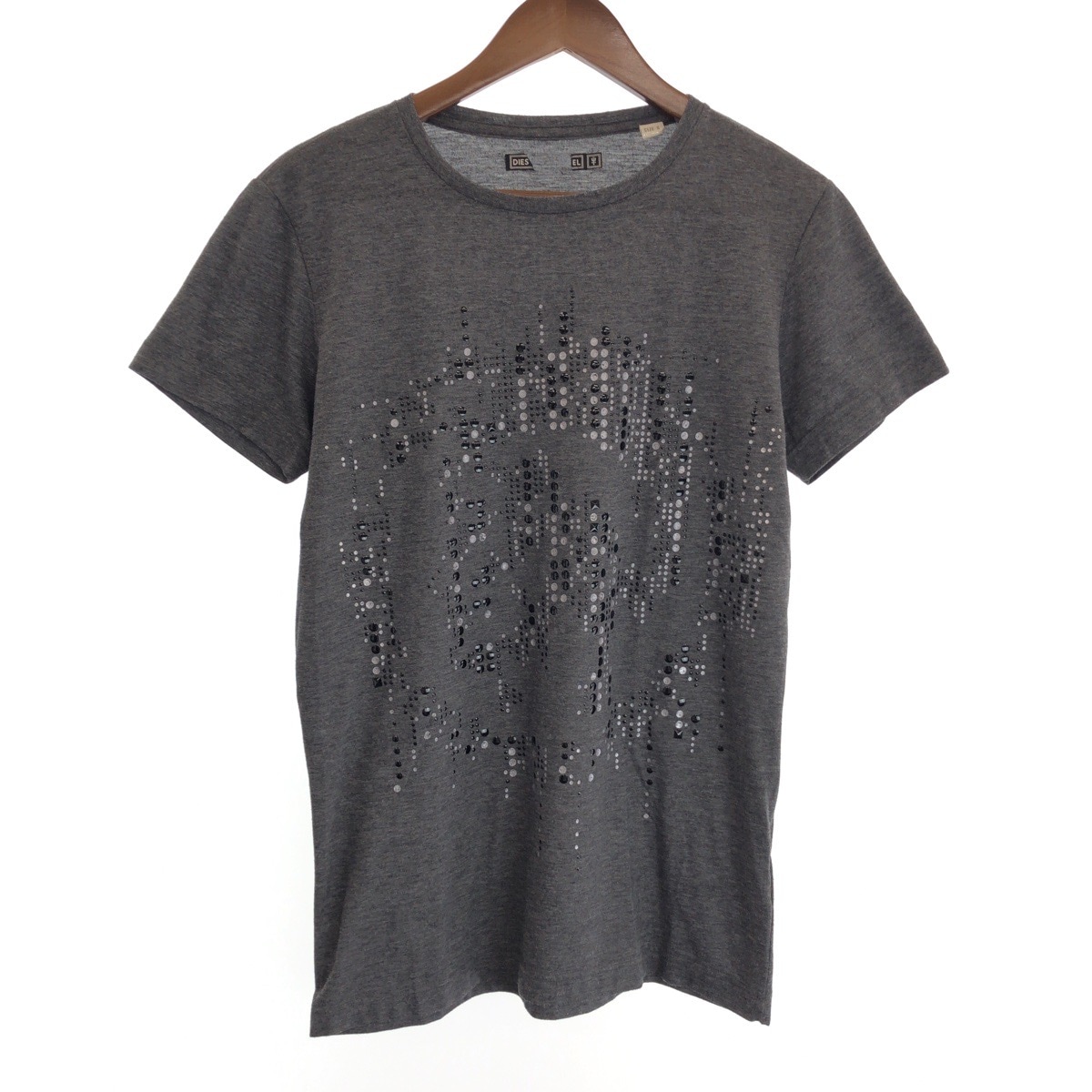 サイズS グレー ブラック コットン 半袖Tシャツ カットソー メンズ 501679