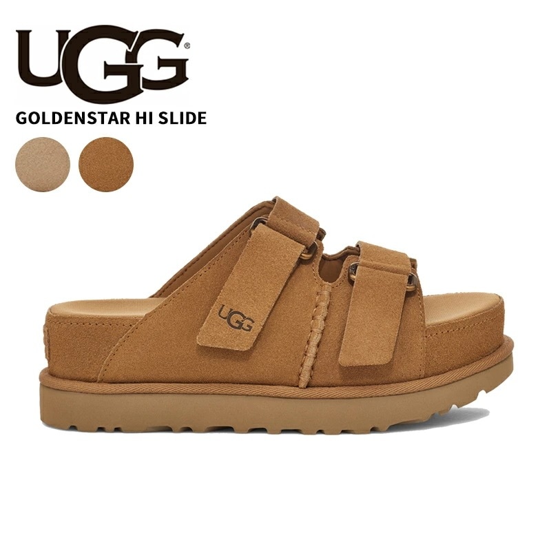 アグ サンダル UGG ウィメンズ GoldenStar Hi Slide ゴールデンスター ハイ スライド レディース スエード 厚底