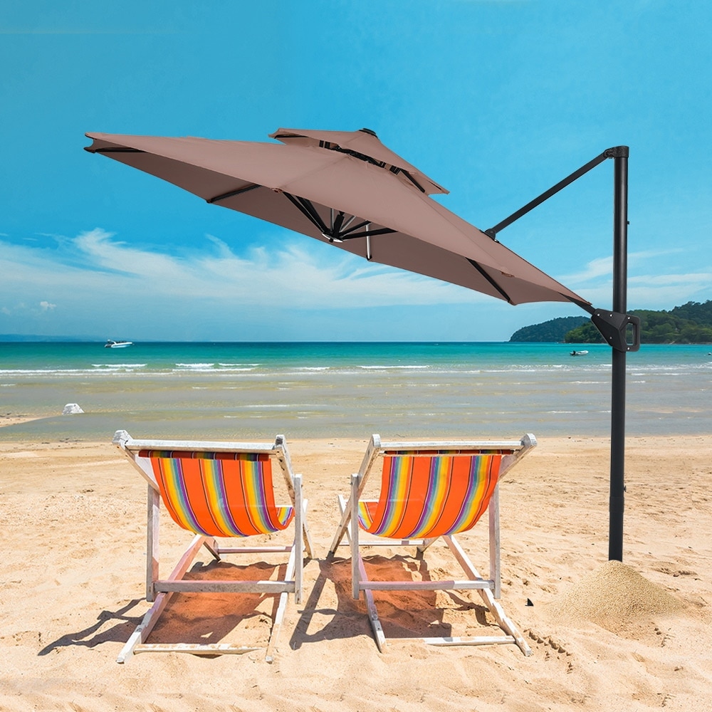 【国内即日発送】パラソル 直径300cm 30+UPF紫外線対策 角度調整 パラソルセット ベース パラソル ガーデンパラソル