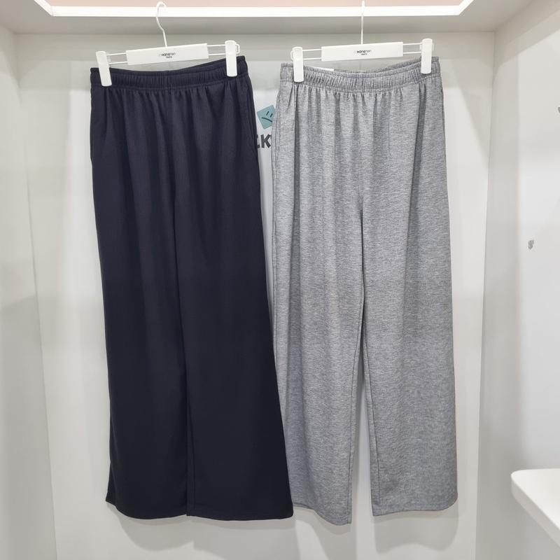 スパン薄手畝ワイドフィットパンツ14540-138-853-05