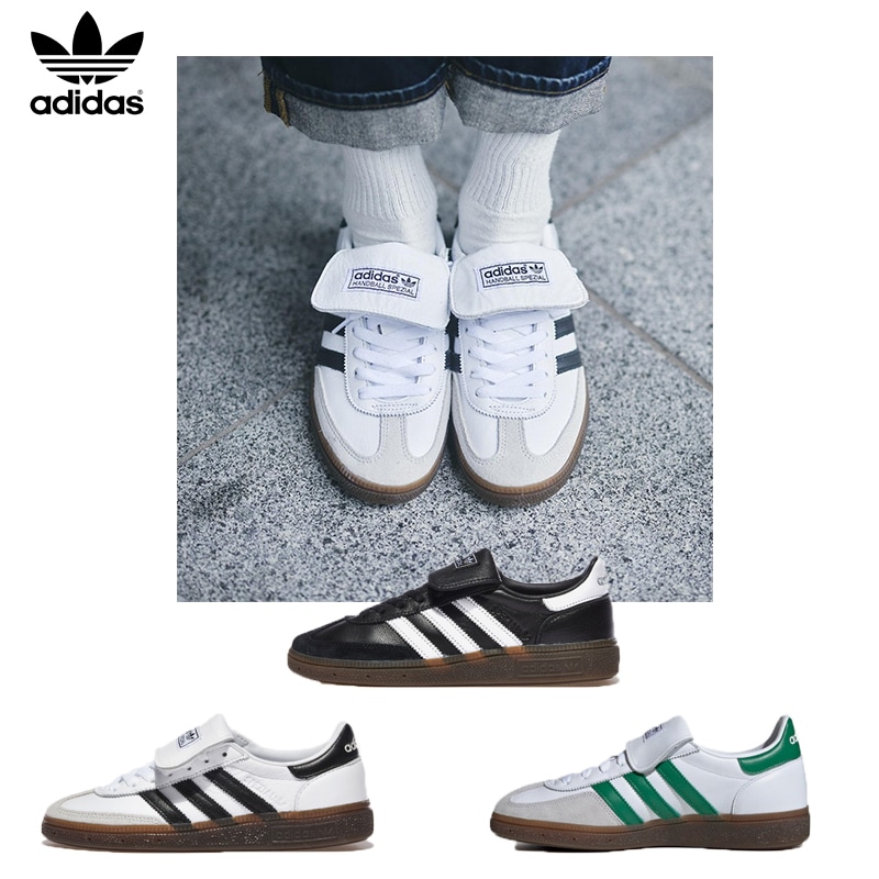 HANDBALL SPEZIAL IH2290 IH2291 IH0368 ハンドボール スペツィアル スニーカー シューズ レザー レディース メンズ 3ストライプ 人気 韓国 クラシック 黒 白