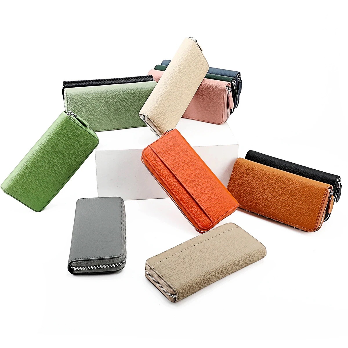 レディース 財布 人気 オレンジ 開運 財布 本革 大容量で安心長財布