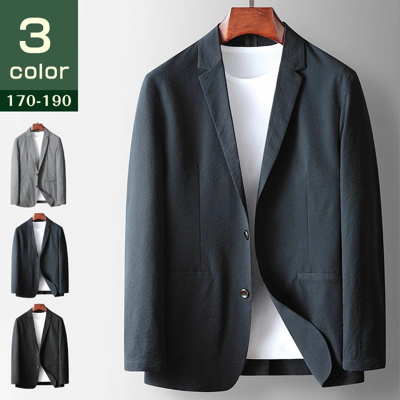テーラードジャケット 偽ポケット メンズ おしゃれ ビジネス 春 秋 ジャケット フォーマル シャツジャケット トップス アウター 春夏 薄手 無地 スーツジャケット メンズ ファッション 無地 UV