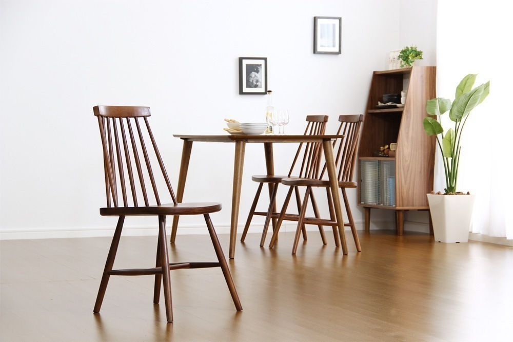 コムバックチェア ダイニング 椅子 おしゃれ ナチュラルカントリー レトロ アンティーク いす イス 木製 完成品 座面高43cm 2脚セット