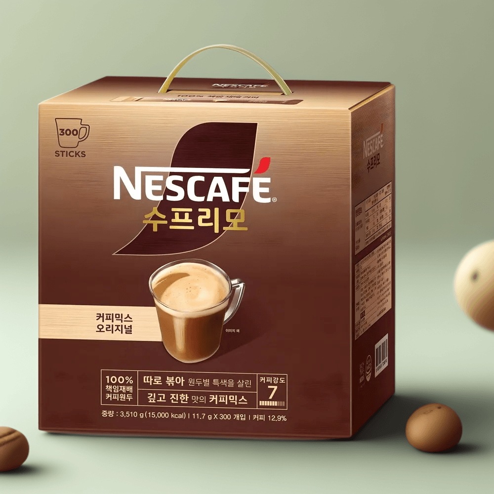 ネスカフェ スプリーモ オリジナル スティックコーヒー 300本入り 大容量 韓国限定 即席ミックスコーヒー