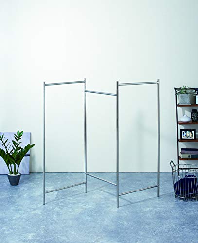 耐久性と美しさを兼ね備えた室内物干し インテリア物干し 差し込むだけの簡単組立 洗濯物干し 軽く持ち運べてコンパクトに収納できる物干しスタンド 【簡単組立】【色 オールステンレス】 【パネルS】 【幅