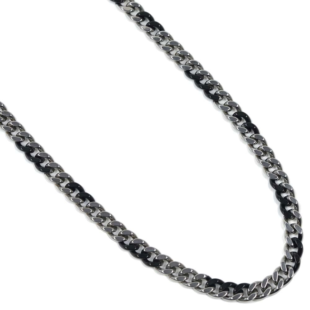 ディーゼル ネックレス チェーンネックレス メンズ ユニセックス アクセサリー シルバー ブラック ステンレススチール DIESEL DX1499931