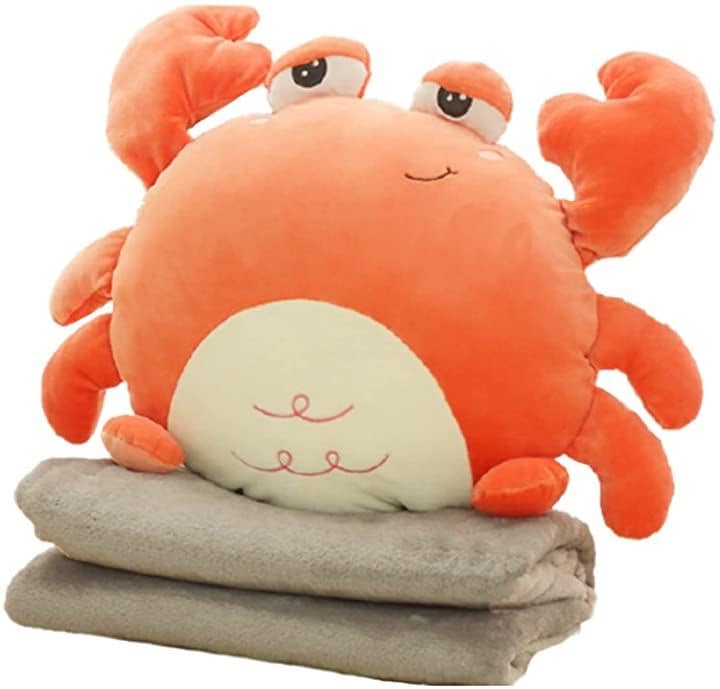 かに ぬいぐるみ ブランケット ひざ掛け クッション 大きめ 収納 柔らかい かわいい