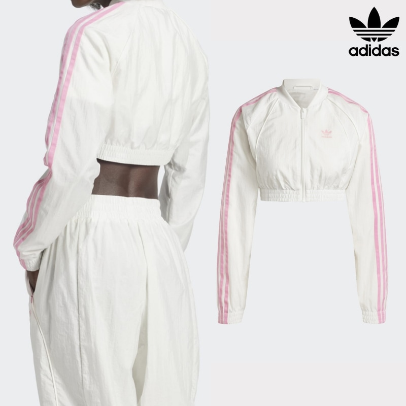[ADIDAS] アディダス クロップトゥレクタプホワイトピンク / BABY TRACKTOP WHITE PINK