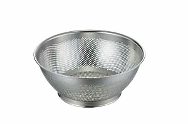 三宝産業 UK 18-8パンチング水切りザル 24cm