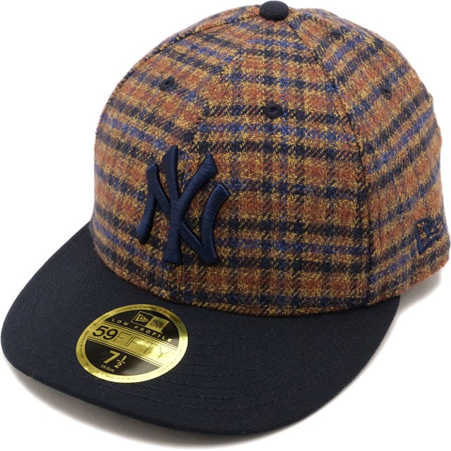 キャップ 59FIFTY プラッド フランネル ニューヨーク・ヤンキース [14667658] メンズ・レディース 帽子 ブラウン/ネイビー 正規取扱店