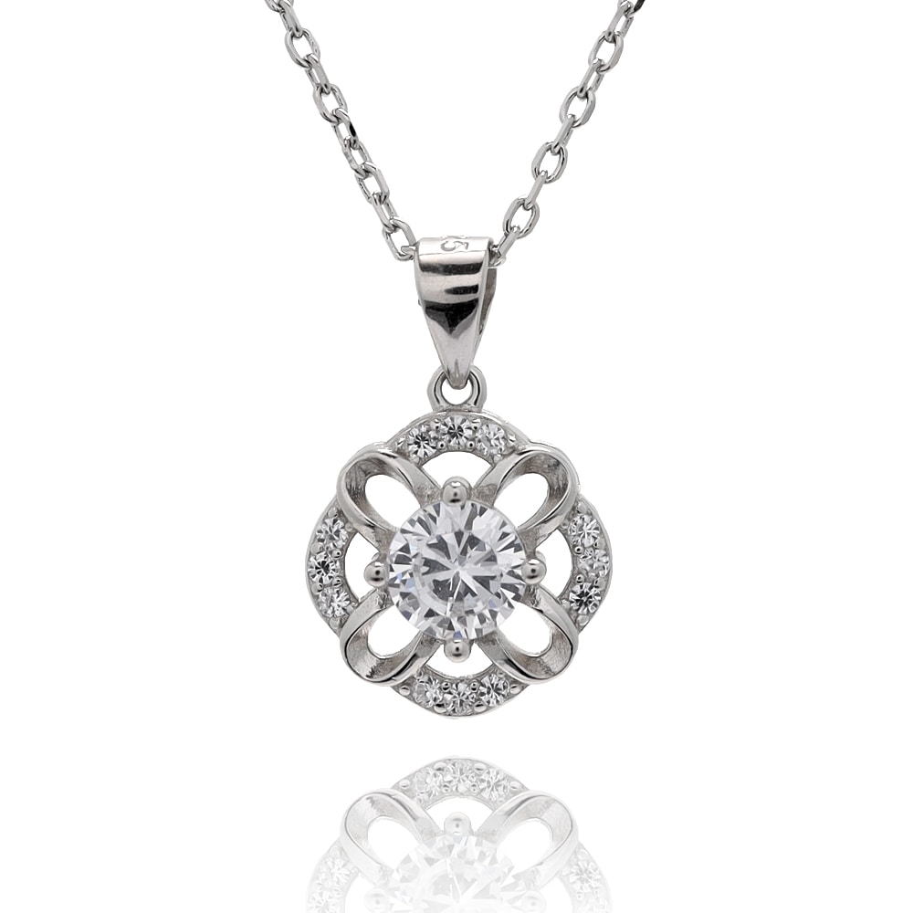 S925 万華鏡 幾何学 ネックレス 銀 [fhns012-silver]