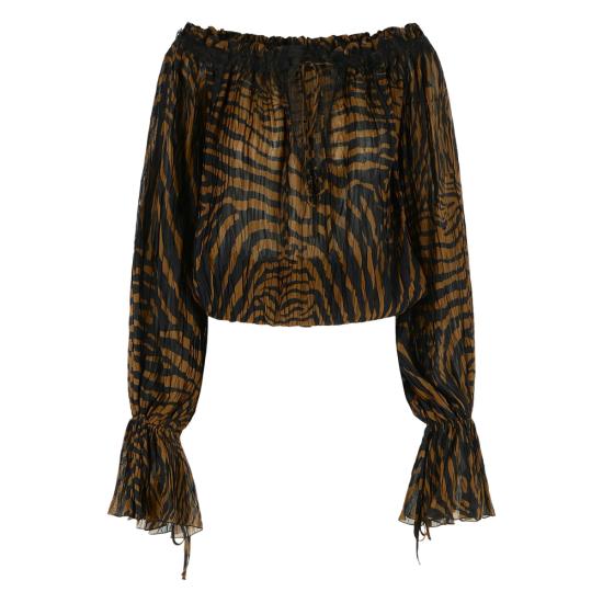 BLUMARINE Women Blouses 2C440A M5179 BROWN BLACK