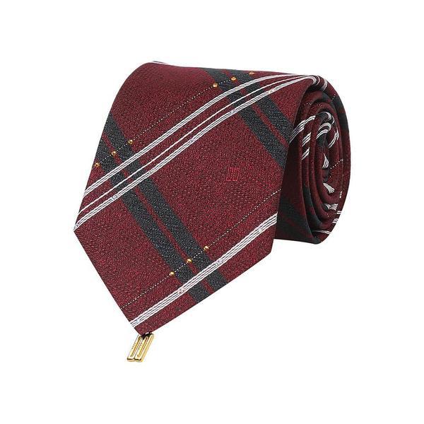 キュービックチェックネクタイ レッド__DLF1ACF1110R2