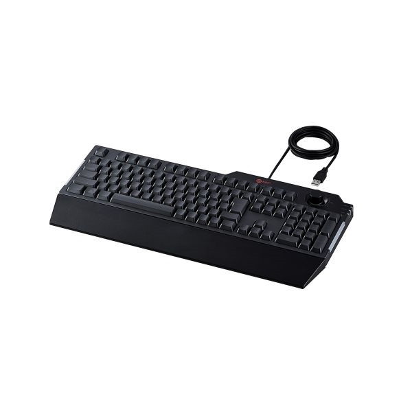 TK-G02UMBK ゲーミングキーボード 有線 メンブレン フル リストレスト付 ボリュームダイヤル ブラック メーカー直送