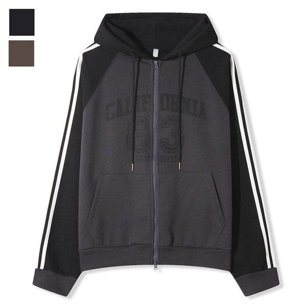 メンズキャリー83双方向トラックフード付きジップアップAC-JUA-Q086-ブラック