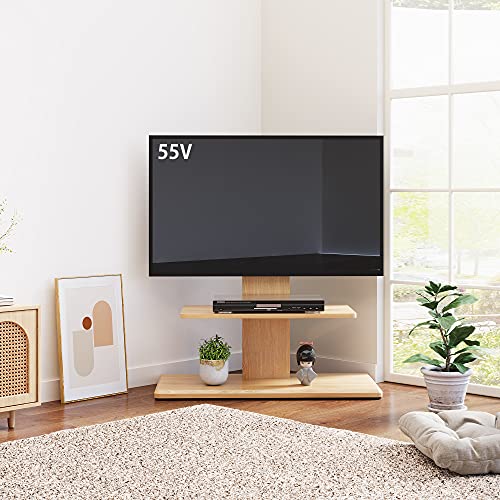 スタイリッシュ テレビ台 壁寄せ テレビスタンド 自立式 壁掛け風 棚板付き 65型 おしゃれ 65インチ 回転 コーナー 高さ調節 ラック回転 壁寄せテレビ台 背面収納