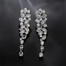 新しい高度なディナータッセルイヤリング結婚式ジルコンドレスファッションパーティー耳スタッドジュエリーアクセサリー
