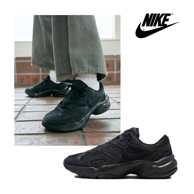 W NIKE AL8 FJ3794-002 韓国 限定 レディース ウーマン 厚底 黒 人気 チャンキーヒール ハイテク ミドルカット ブラック ランニングシューズ スニーカー メンズ