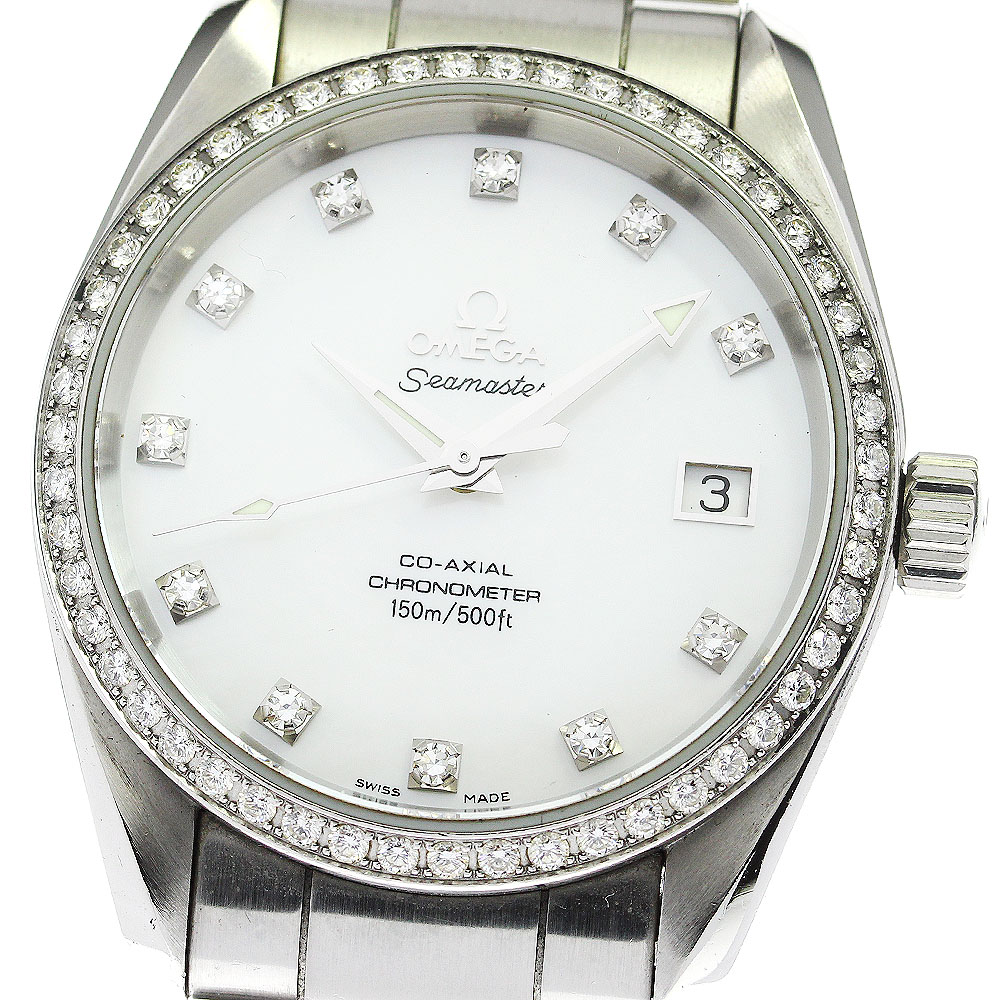 オメガ OMEGA 2509.75 シーマスター アクアテラ コーアクシャル 11P ダイヤベゼル 自動巻き ボーイズ _767078【中古】