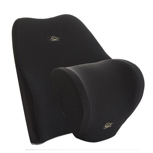 カラー豊富 低反発 車用クッション シートクッション 首腰同色1セット 腰クッション 首クッション ネックパッド ヘッドレスト 運転 ドライブ