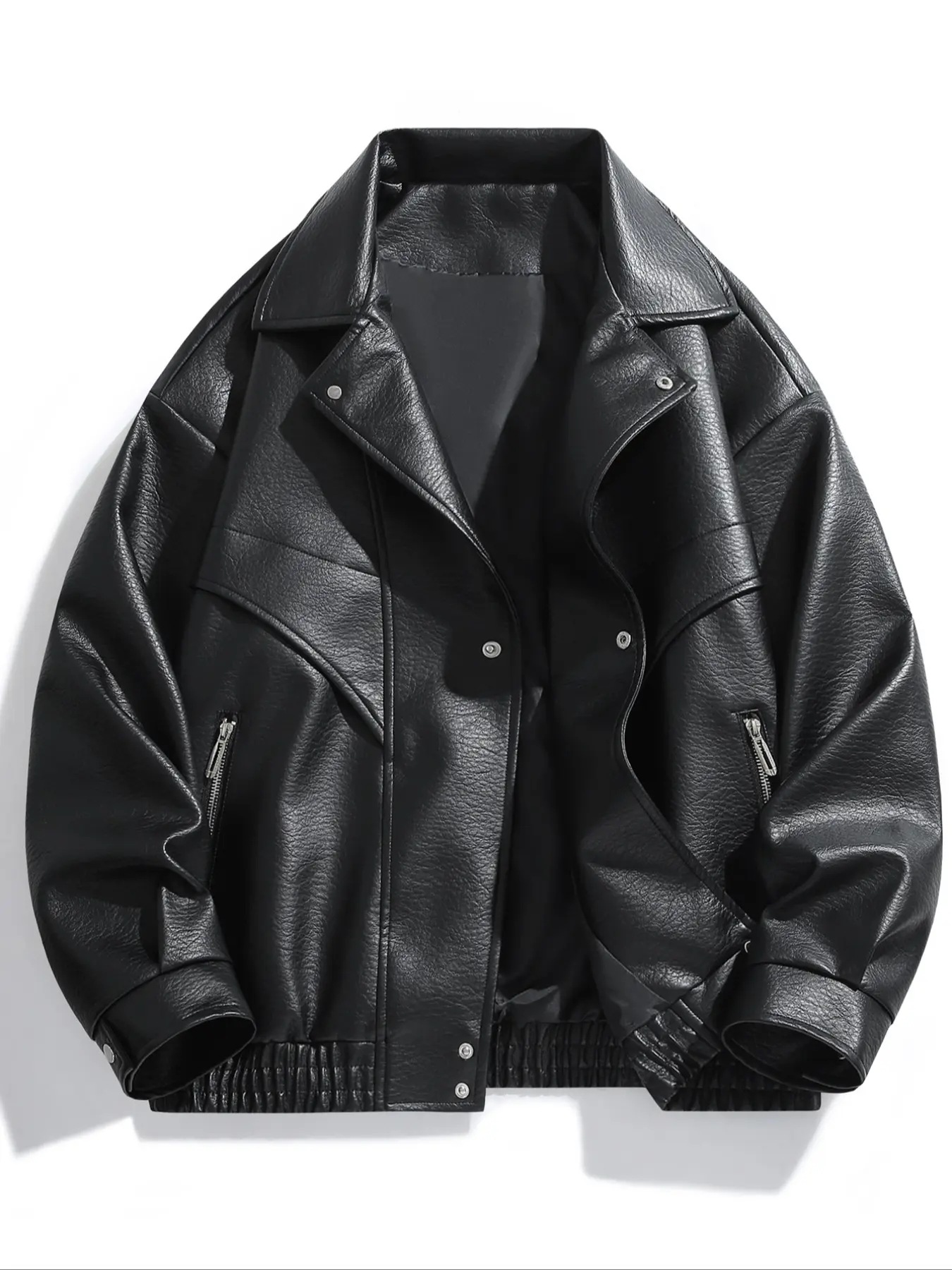 注目 メンズファッション バイクジャケット PUレザー スタンドカラー ジッパー付き カジュアルコート 秋冬向け 耐久性のある都会風アウター 人気商品